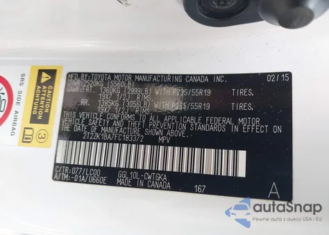2015 Lexus Rx 350 from USA, damaged, VIN 2T2ZK1BA7FC183372